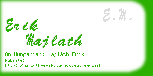erik majlath business card